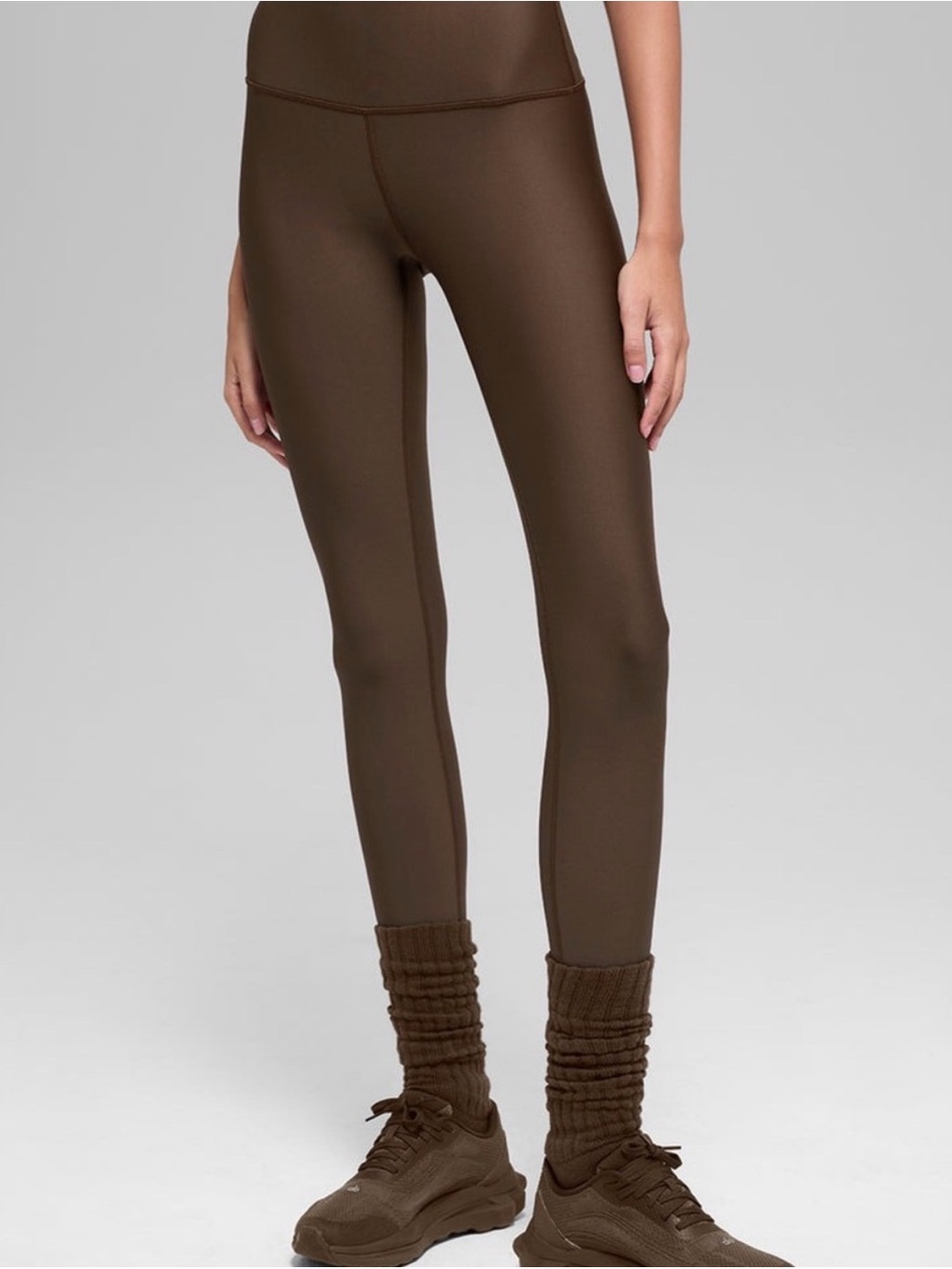 Alo Sleek High-Rise Brown Active Leggings